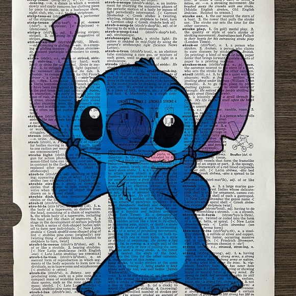 Stitch Themed Dictionary Prints - Set of 4 - Picture 4 of 5